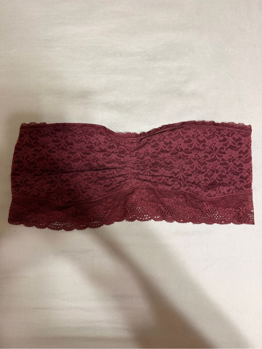 💥 WOMENS Aerie Lace Bandeau Bralette - Wine